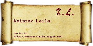 Kaiszer Leila névjegykártya